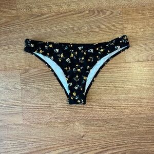 Shade & Shore Floral Bikini Bottom - Black